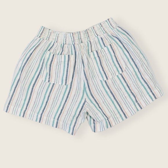 NWT Briggs Striped Elastic Waist Linen Shorts Size L - Picture 5 of 12